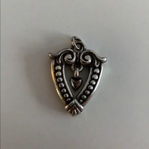 Brighton Silver Hanging Heart Necklace Charm